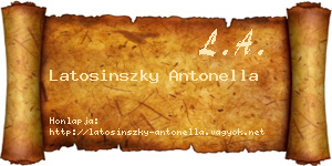 Latosinszky Antonella névjegykártya